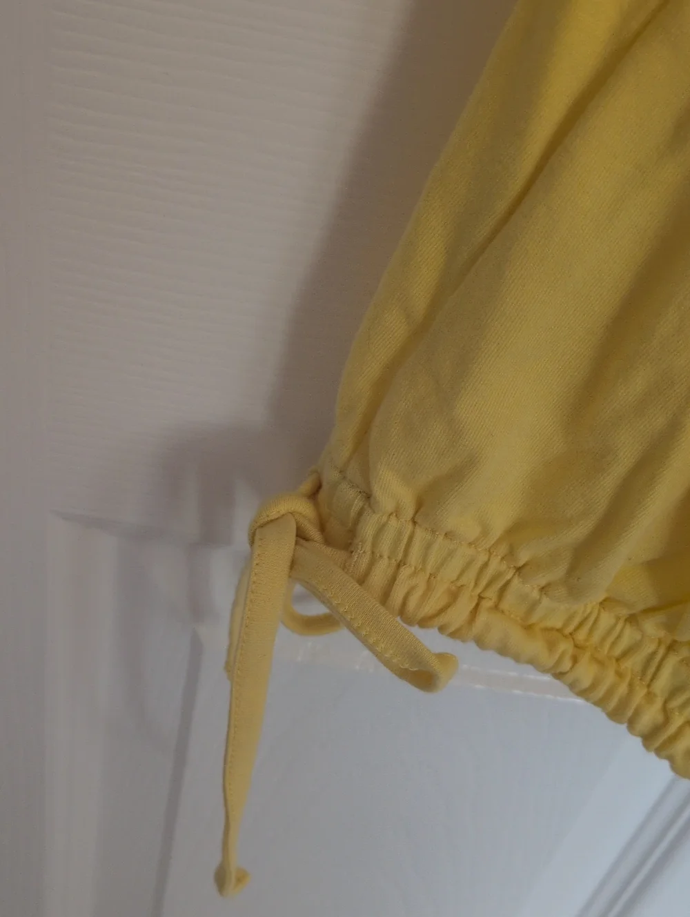 Peter Nygard Yellow Pom Pom Lace Trim Top - XL